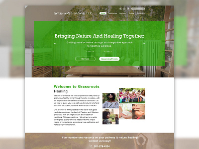 Natural Healing Website UI Design banner design branding business website fitness website flat design health website uidesign ux design web site design website website templates