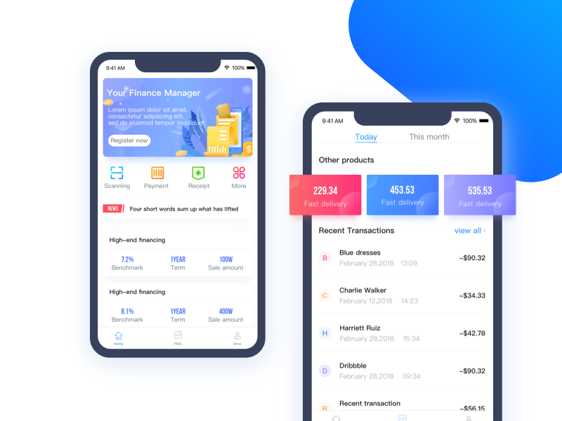 finance app ui by dancingqueen on Dribbble