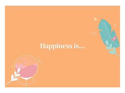 Happiness illustration typography vector