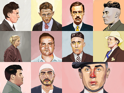 Round-up of recent digital portraits illustration procreateapp