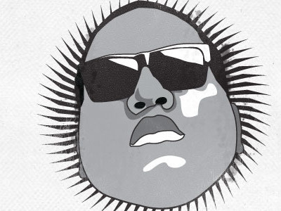 Biggie biggie black and white compilation gangsta rap illustration illustrator music portrait texture tupac vector