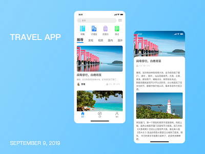 Travel app app design ux