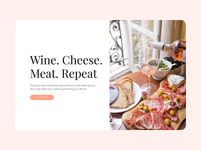 Organic Meat & Wine Store cheese clean ecommerce food meat pink retail retail store store ui uiux ux ux ui website wine