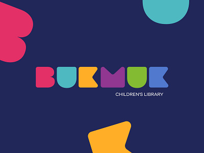BUKMUK children's lirary book brand bukmuk childrens library logotype