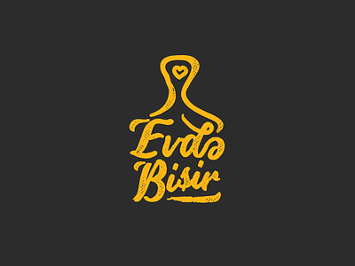 Evdə Bişir loqo cook eat illustration kitchen logo social yellow