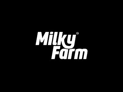 Milky Farm blend brand butter farm logo logotype mark milk white