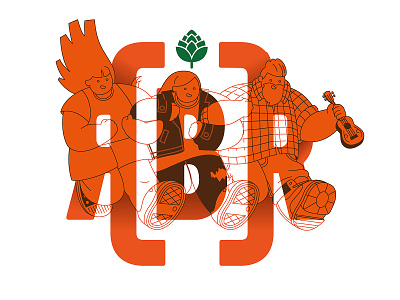 Beer branding - Blonde ALE art direction beer branding character concept design illustration label vector