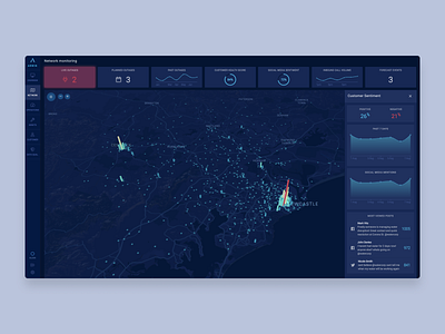 Water utilities monitoring analytics app data map ui web