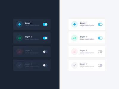 Layer toggle component