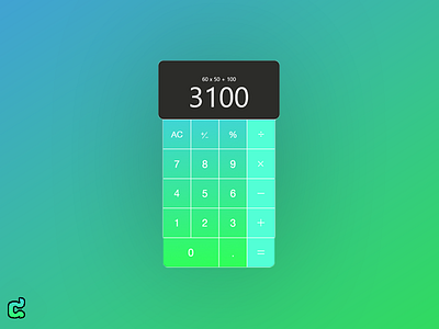 Daily UI 004 - Calculator 004 app calculator challenge daily daily ui dailyui design gradient interface ui