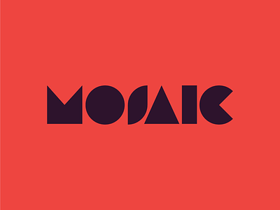 Mosaic brand branding bristol creatives design event branding geometric graphic design logo red shapes typography
