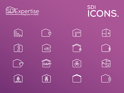 SDI ICONS. branding design diagnostics diagnostics imobilliers flaticon graphic design graphics hellodribbble icon icons illustration lo logo real estate