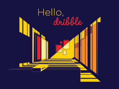 Greetings Dribble Community! hello dribble illustration minimalist