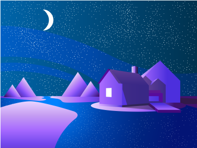 Moonlake gradient moon purple