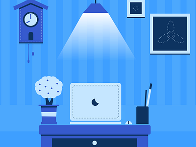 Studio blue computer icon illustration vector