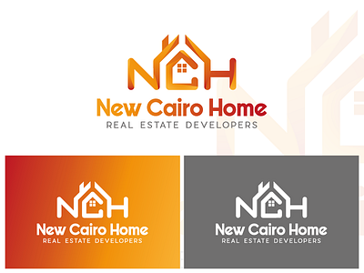 New Cairo Home - Logo Design adobe brand design icon illustrator logo name orange real estate type