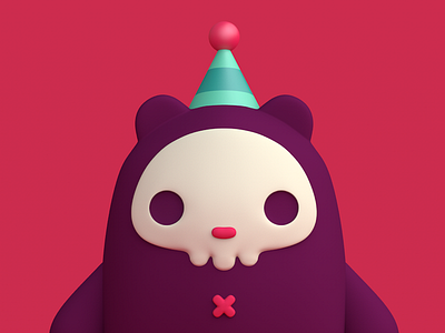 Imaginary Friends 3d bear c4d cgi charater cute debut monster skull