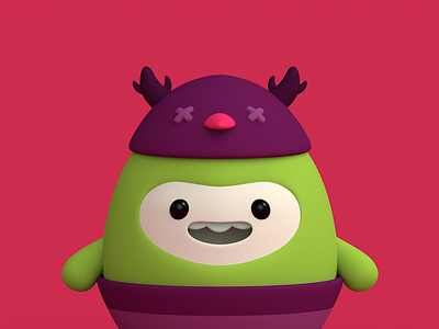 Imaginary Friends 3d c4d cgi charater cute monster