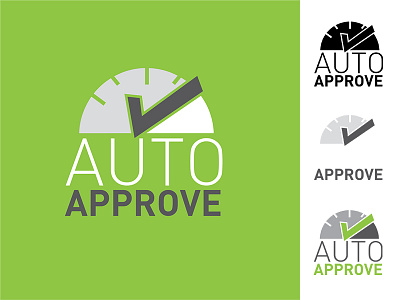 Auto Approve (Logo) approve auto check dashboard gray green illustration juvo technologies logo typography white