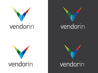 Vendorin (Series of Logos) black design illustration logo typography v logo vendor vendorin white