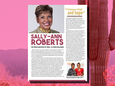 Sally-Ann Roberts (Article Flyer) article page articles body text design flyer flyer design indesign layout design pagelayout photograhy