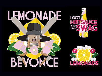 Lemonade Beyonce (T-shirt Designs) art beyonce black design flowers green illustration lemon lemonde logo logo design pink quote t shirt t shirt design t shirt graphic typography yellow