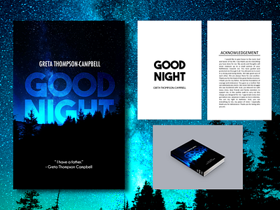 Good Night (Book Cover + Pages) black blue book book cover christian design microsoft word night nighttime photograhy photoshop print typography