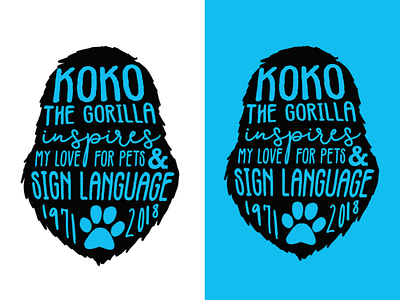 Koko The Gorilla Inspires My Love for Pets & Sign Language blue childhood communication deaf culture deaf gorilla kitten koko niche pet sign language story typography