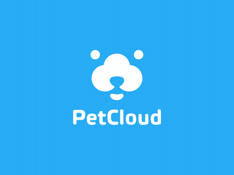 Pet Cloud 2d animal character cute cycle dog dog logo logo animation motiondesignschool shape animation