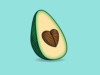 True Love art avocado hellodribbble illustration illustrator ui ux vector