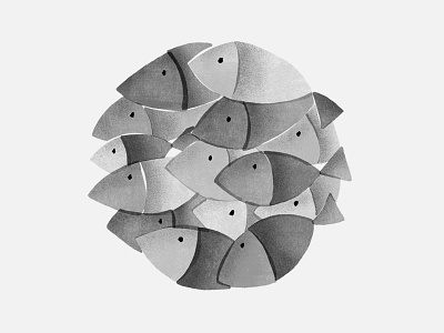 Fish black branding design graphics illustration photoshop texture vector white