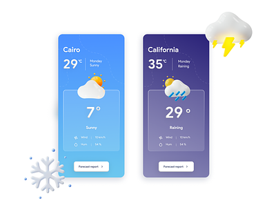 Weather app UI