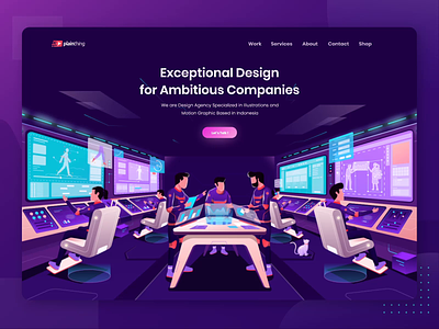 Plainthing Studio - Exceptional Design for Ambitious Companies animation animation studio app astronaut branding design design company futuristic gradient header header design illustration landing page studios ui ux web design website