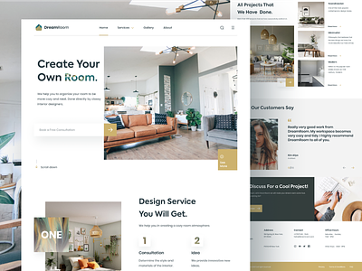 DreamRoom - Interior Design Landing Page