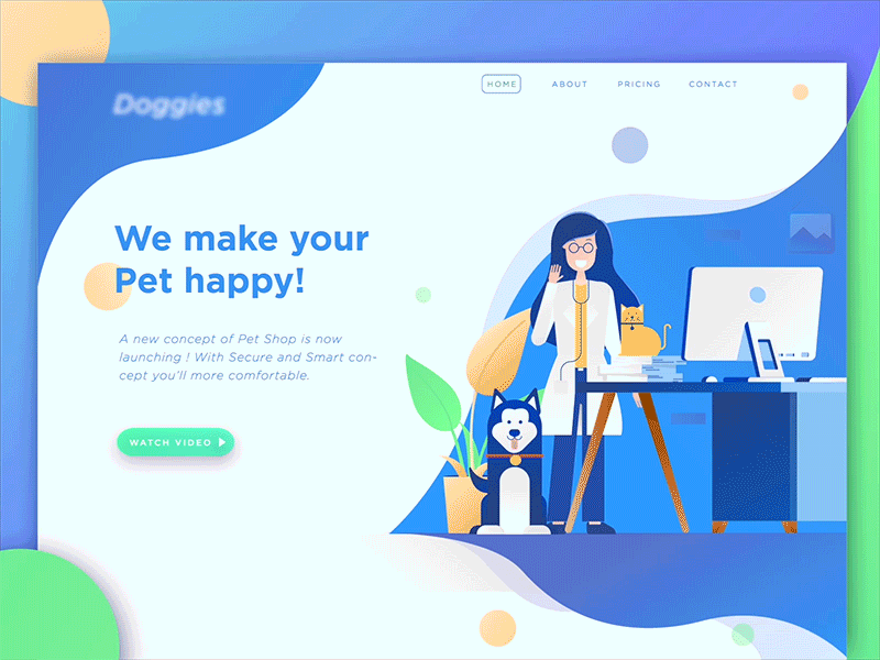 Pet Shop Landing Page Concept