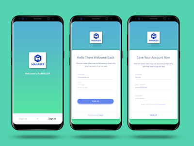 Mobile Login App Screen app branding ui ux