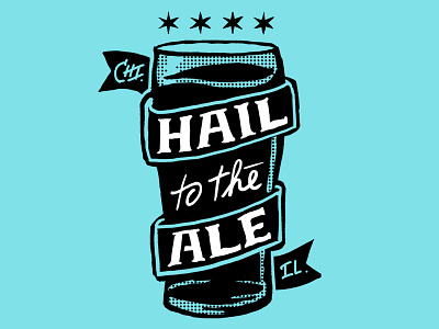 Hail to the Ale Logo branding handlettering illustration logo typography