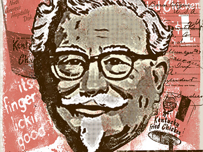 All Hail the Colonel poster screenprint texture