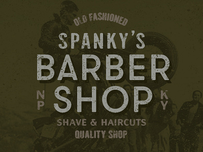 Spanky's Barber Shop barbershop branding durhambrandco identity logo type