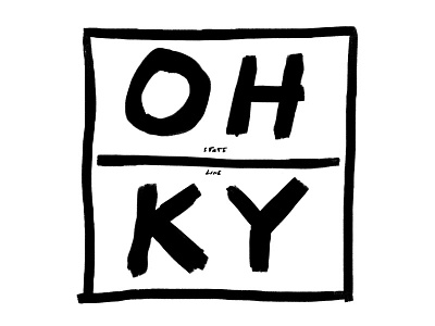 Border Lines kentucky lettering ohio type
