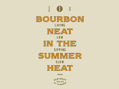 Kentucky Rules of Summer type typography