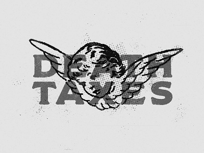 Death & Taxes illustration texture type