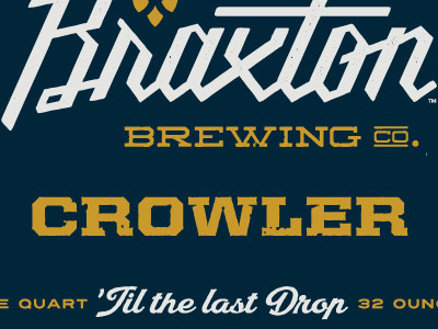 Braxton Crowler beer braxton can crowler design texture type