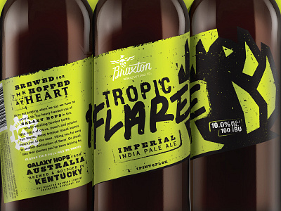 Tropic Flare beer beer bottle package design texture type typography