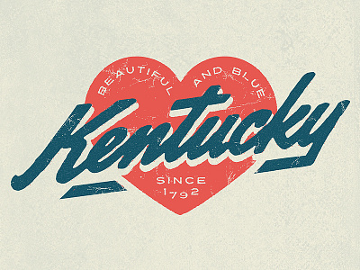 Kentucky Love t shirt texture type typography