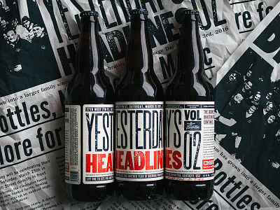 Yesterday's Headlines Vol. 02 beer craft beer package design texture typography