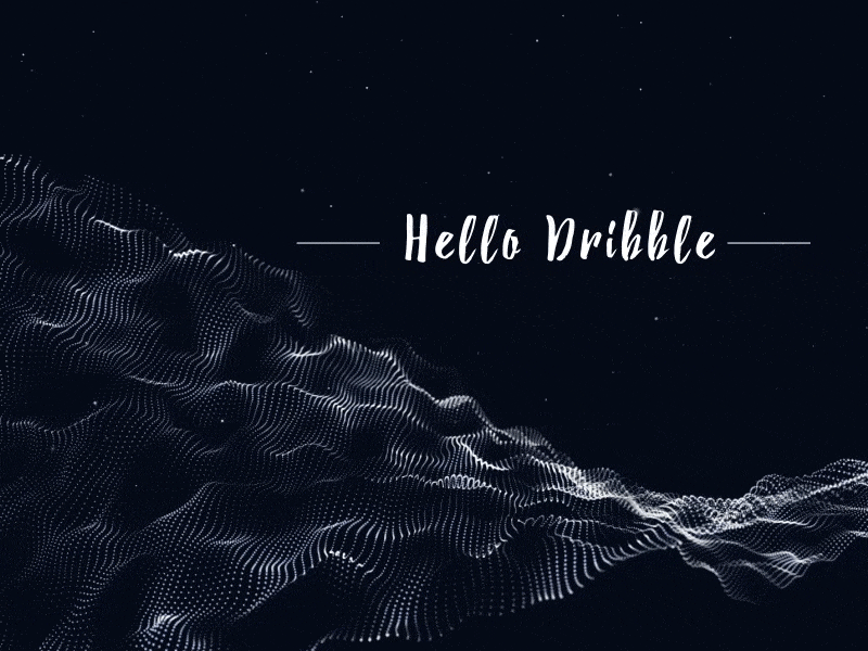Hello Dribble 3d after effects blacknwhite dribble debut form particles trapcode universe wave