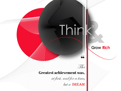 Think & Grow Rich abstract aftereffects art blacknwhite boat branding curves design dream form illustration illustrator lines organic particles typography vector