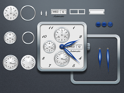 Watch Parts design icon photoshop