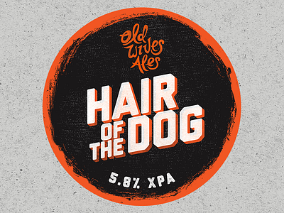 Hair of the dog - Tap decal beer brewery craft beer tap decal typography